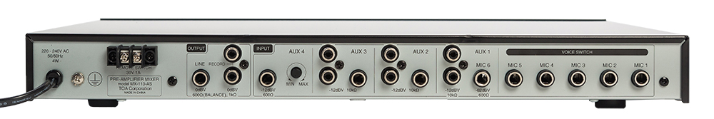 TOA Electronics Pte Ltd - MX-113 Pre-Amplifier Mixer